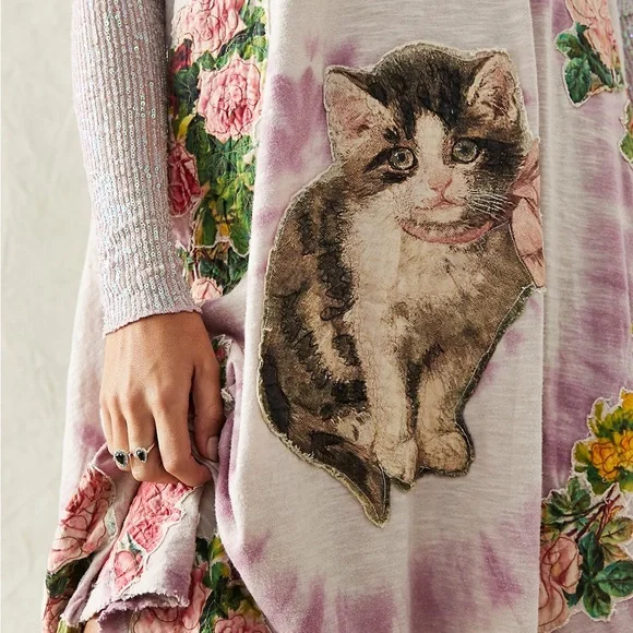 Magnolia Pearl Tie Dye Applique T Dress 835 Juniper SOLD OUT - Picture 4 of 10